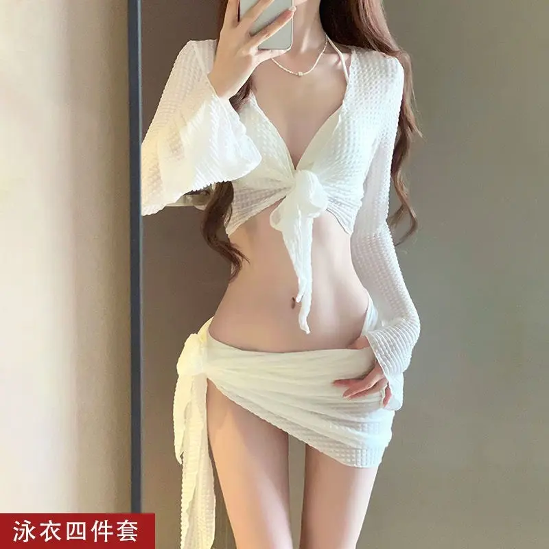 Set bộ đồ bơi Bikini 4 chi tiết đi biển siêu hot chất liệu mát mịn gợi cảm quyến rũ hottrend mùa hè MM BKN01