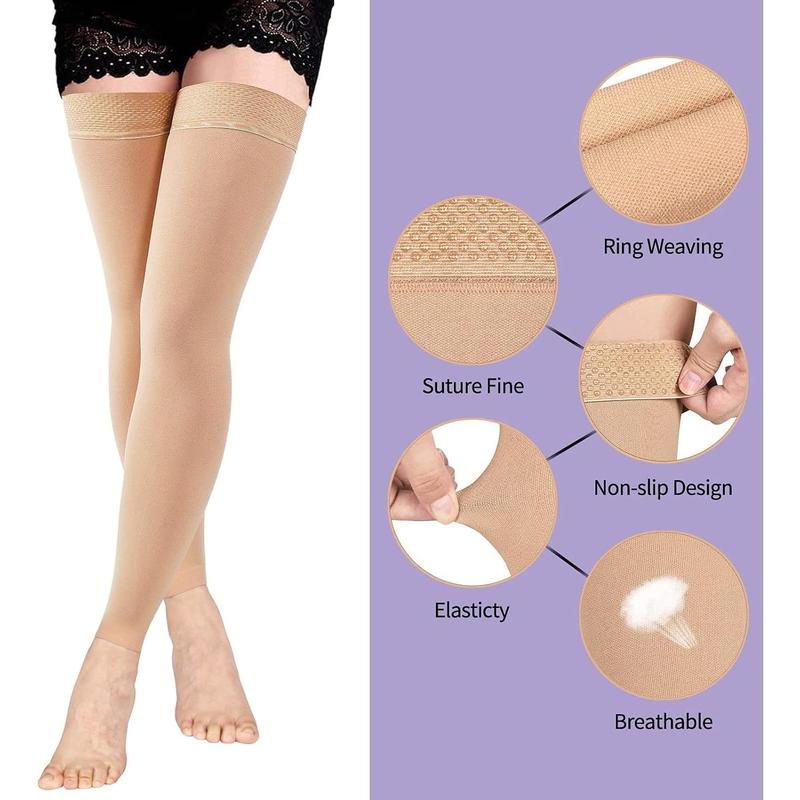 TikTok Shop Thigh High Compression Stockings Footless 20 30mmHg for Men Women