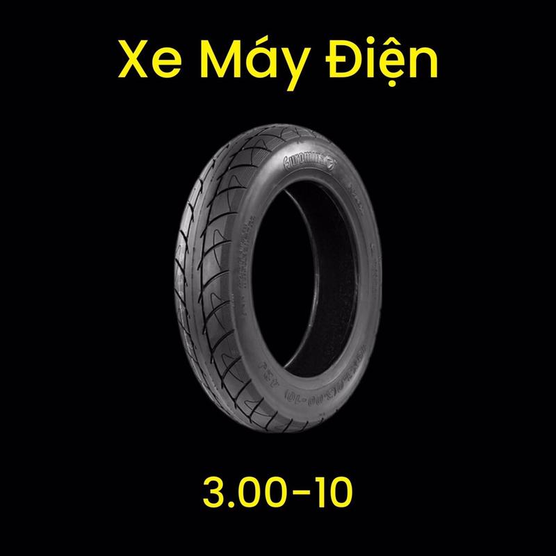 Vỏ Lốp Xe Máy Điện các size 3.00-10, Lốp Không Săm, CASUMINA Phụ Kiện Cao Su
