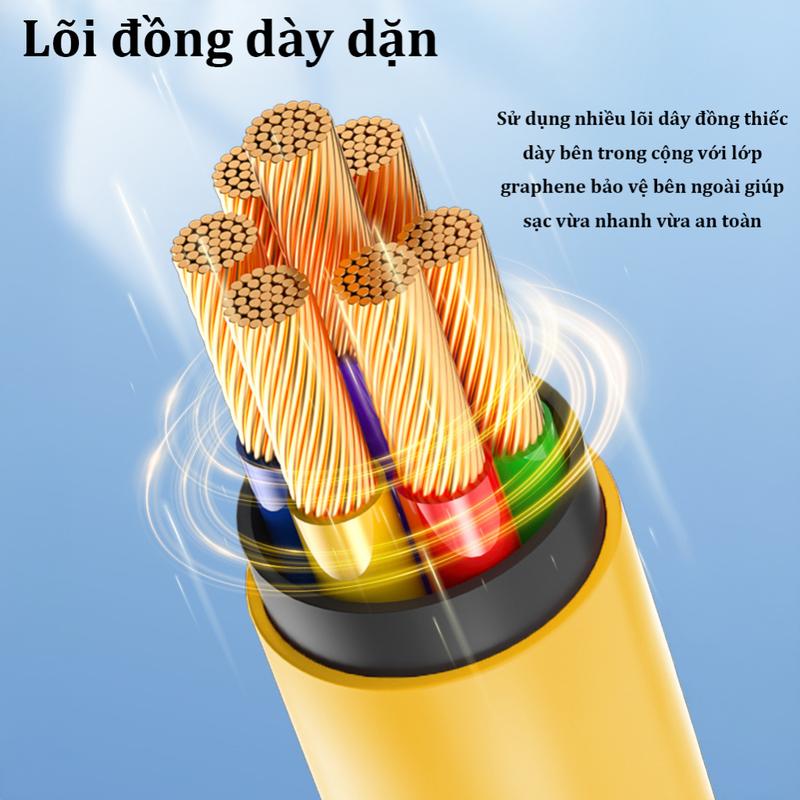 【USB to iOS - 2M（Xoay 180）】 Cáp sạc nhanh 120W，silicon Dáp sạc nhanh，Chống gãy，Sạc nhanh nhiệt độ thấp，Bộ sạc nhanh 7