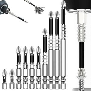 耐衝撃ドライバービットセット 高磁力 滑り止め加工 電動工具用アクセサリー