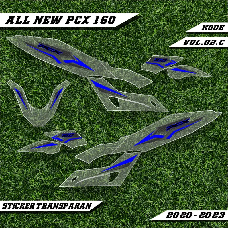 ''''' STRIPING TRANSPARAN HONDA PCX 160 ALL NEW LIST MOTOR DESAIN GRAFIS SIMPLE GPC 002 ,,,, 5