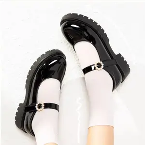 DIATA Sepatu docmart wanita gesper mutiarasepatu oxford sepatu loafer