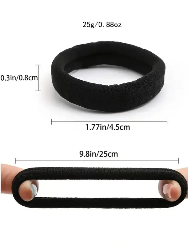Solid Color Hair Tie, High Stretch Hair Tie, Casual Hair Accessories for Women & Girls, Minimalist Headwear Suitable for Ponytails 1