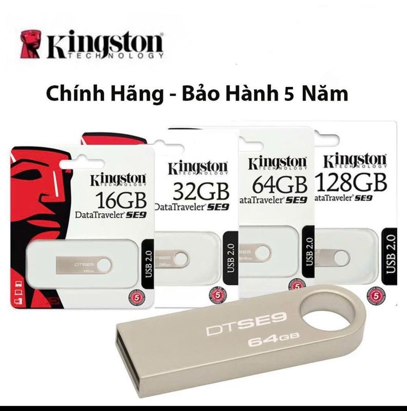   BH 5 Năm  USB Kingston SE9 Chính Hãng 128Gb 32Gb 16Gb 8Gb 4Gb - USB 2.0 chống nước  lỗi bảo hành đổi mới 