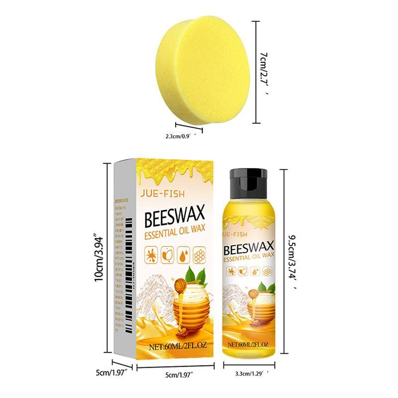 Product Introduction of Beeswax Wood Furniture Polish Wax with Sponge, 1/2 Counts Home Furniture & Floor Polishing Wax, Household Cleaning Supplies for Home Kitchen Bathroom 1