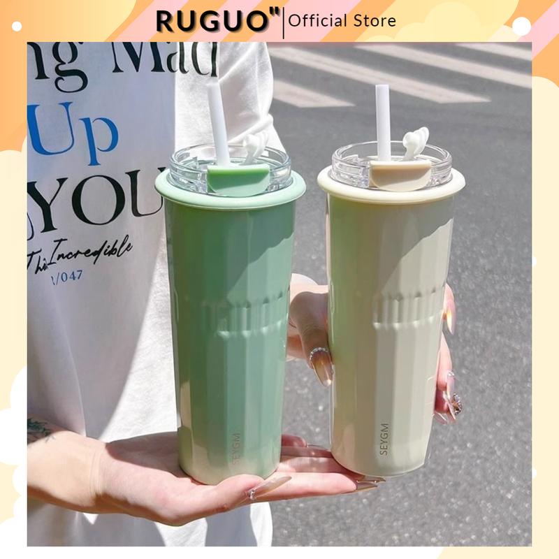 Bình Giữ Nhiệt SEYGM PASTEL 500ml Inox 304 Kèm Ống Hút Và Nút Đậy Nắp Có Gioăng Chống Tràn