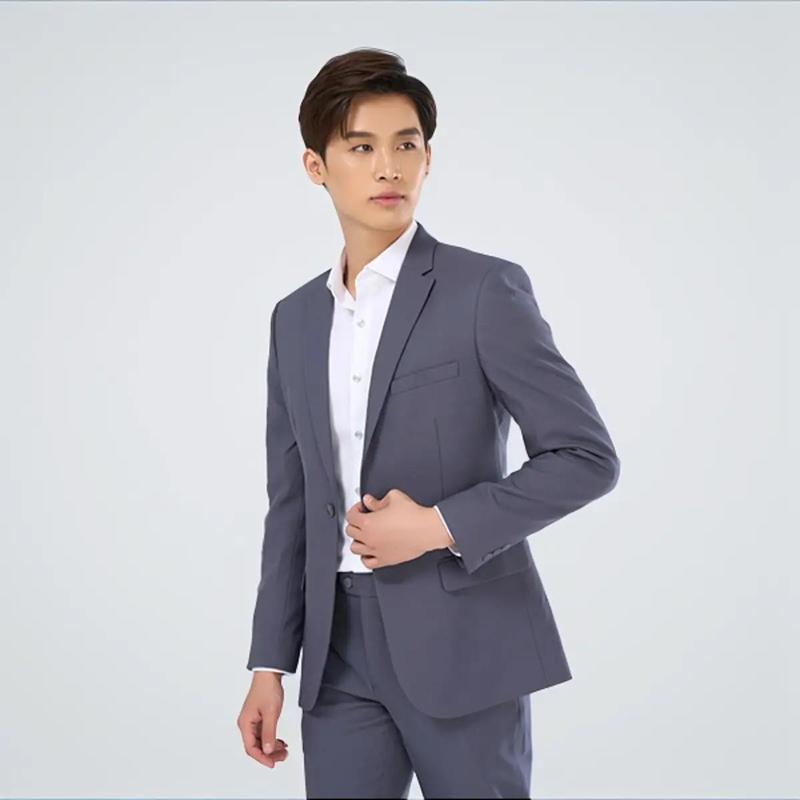 BỘ VEST NAM SANG TRỌNG QUẦN CÓ ĐAI TĂNG CHỈNH PX Áo Vest + Quần Vest TẶNG KÈM ghim cài ,cavat ,quần lót Kem Menswear
