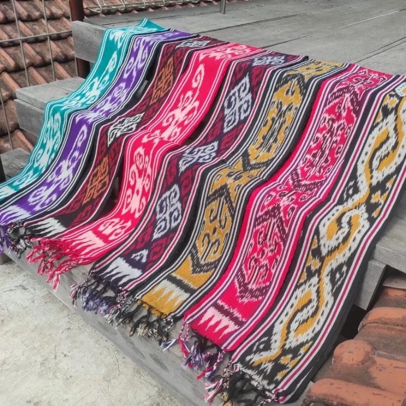 Syal Tenun Etnik Scraf Tenun Ethnic 100% ATBM Beli 10 Gratis 1 Motif Syal Nusantara Selendang Dayak Nusa Tenggara Kalimantan