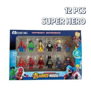 Alliance Model ROBOMAN LEGOK BOX isi 12 pcs Super Hero Mainan Anak Umur 3+ Tahun Harga untuk 1 Box Isi 12 Pcs