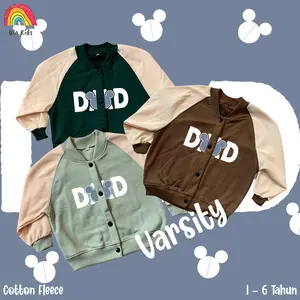 Varsity Jacket Baseball Anak Ula Kids 1 - 6 Tahun Dad Mickey
