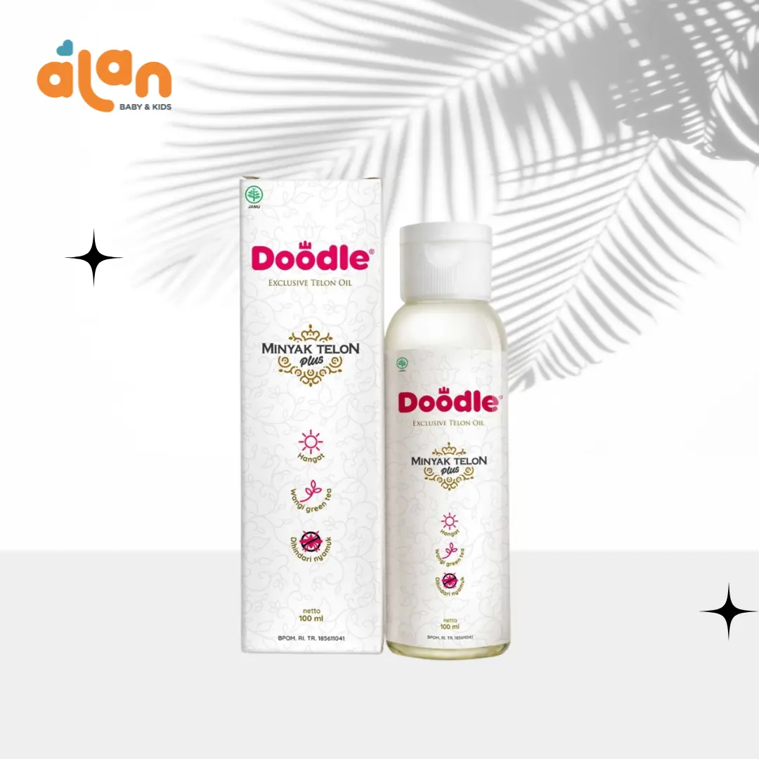 Minyak Telon Doodle ( Wangi Green Tea ) Untuk Bayi Dan Anak - 60ml & 100ml