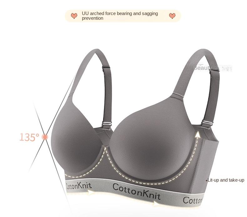 Product Introduction of Plus Size D Cup Thin Bra Summer Breasts Contracting plus Size Traceless Soft Underwire Push up Breast Holding Anti-Sagging Bra Women's Underwear Bra 9