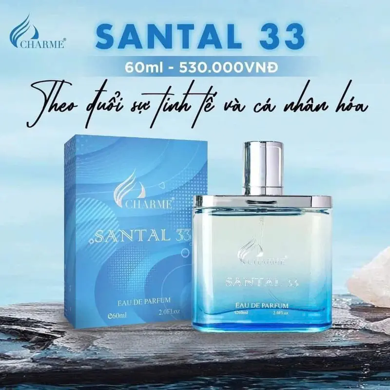 CHARME PERFUME-Nước hoa nam SANTAL 33 60ml-hương gỗ sang trọng, cá tính, mạnh mẽ Perfume Xịt Thơm Cosmetic 3