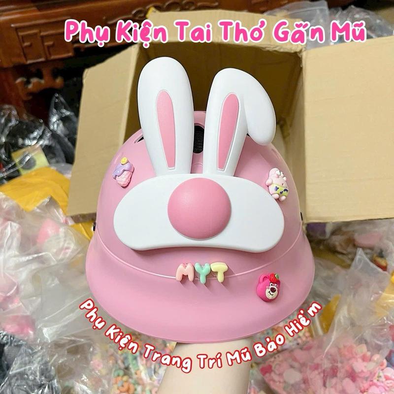  Phụ Kiện Tai Thỏ Trang Trí Mũ Bảo Hiểm Dễ Thương Tai Thỏ Gắn Nón Bảo Hiểm Có Nhiều Màu Sắc CUTES SHOP 