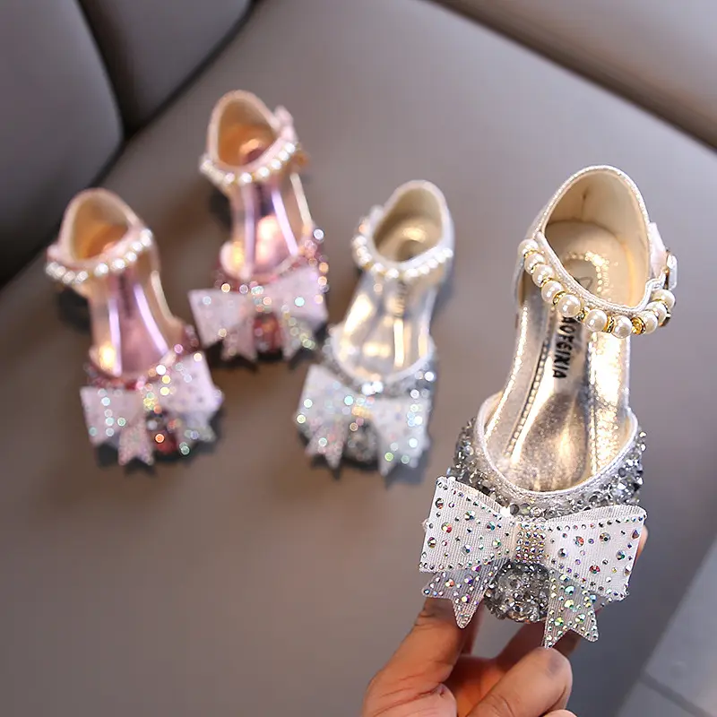 [BrandedBaby] 21 - 36 Sepatu Anak Perempuan Pita Bling-bling Mewah flat shoes import cewek pesta