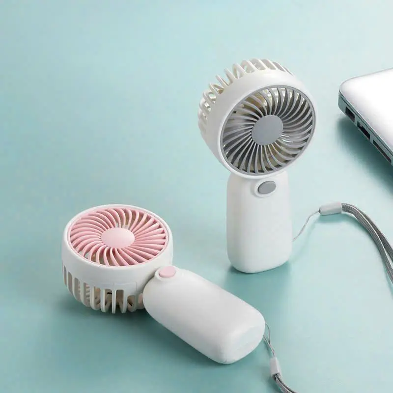 Quạt Cầm Tay Mini Đáng Yêu Dùng Pin Tiện Lợi - Quạt Cầm Tay Nhỏ Gọn Kèm Dây Treo Siêu Dễ Thương 5