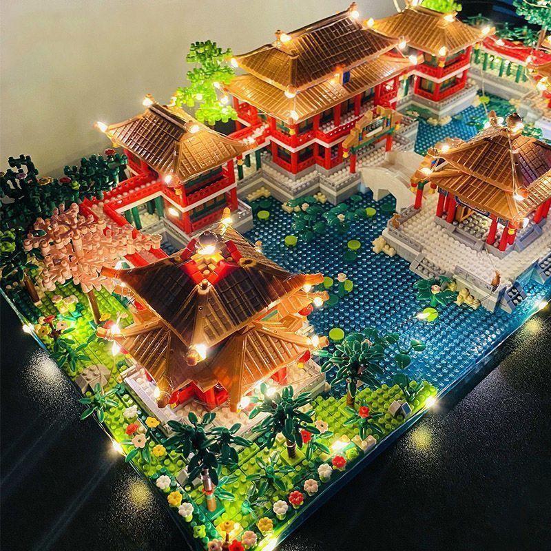 Khối Xây Dựng, Tương Thích Với Lego, Chủ Đề Vườn Bắc Kinh Yuanmingyuan Và Suzhou, Các Hạt Nhỏ Tòa Nhà Khổng Lồ, Đồ Chơi Lắp Ráp Giáo Dục, Phát Hành Năm 2024 3