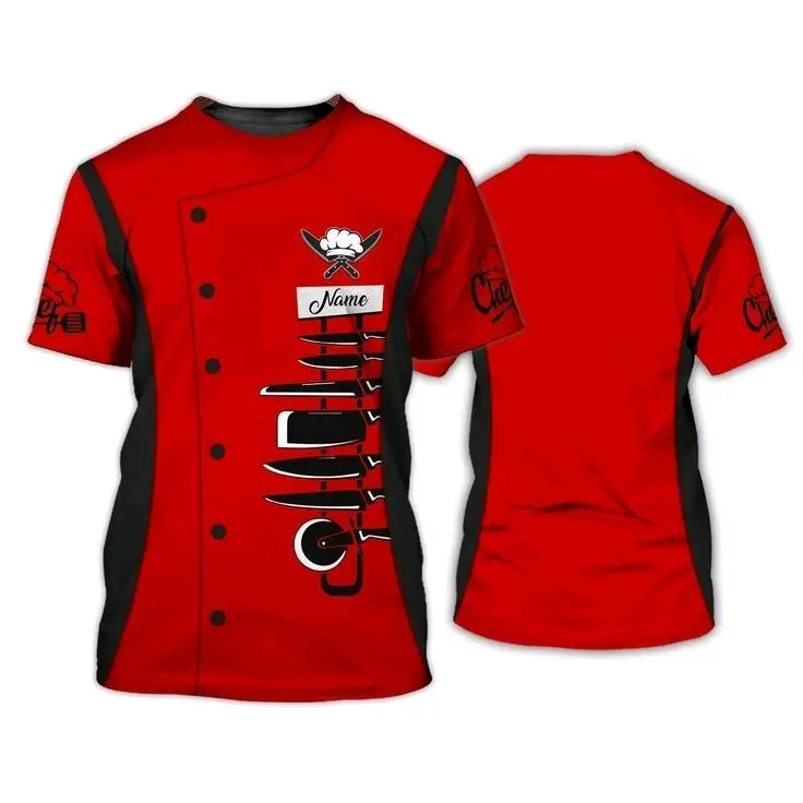 kaos 3d chef /kaos tukang masak /kaos koki keren full printing