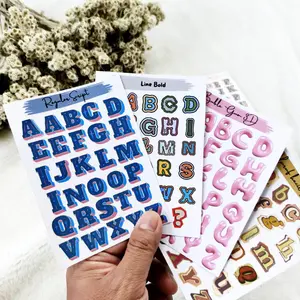 Stiker Huruf Abjad A-Z Unik | Sticker Cutting Abjad Tinggal Tempel