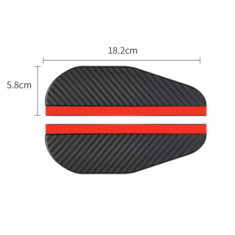 Tấm Chắn Gió Gương Chiếu Hậu Ô Tô Bằng Sợi Carbon Tấm Che Mưa, Bảo Vệ Linh Hoạt Cho Lông Mày, Tấm Che Mưa Lông Mày, 2 Cái / lốc 3