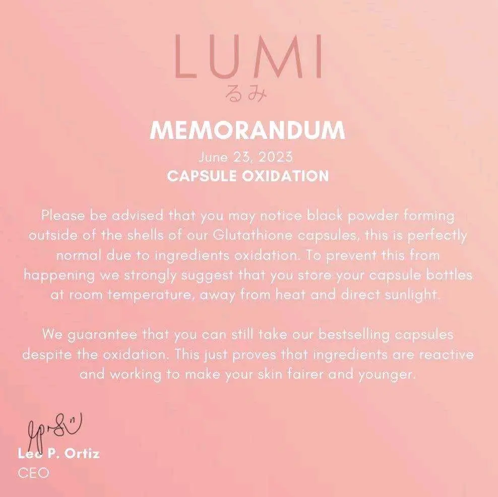 LUMI Glutathione Capsules with oral sunblock protect Supplement - TikTok  Shop Philippines
