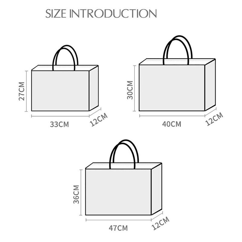 Laser Non-woven Fabric Tote Shoulder Bags Shopping Clothing Store Woman Storage Reusable Large Pouches Gift Bag 5