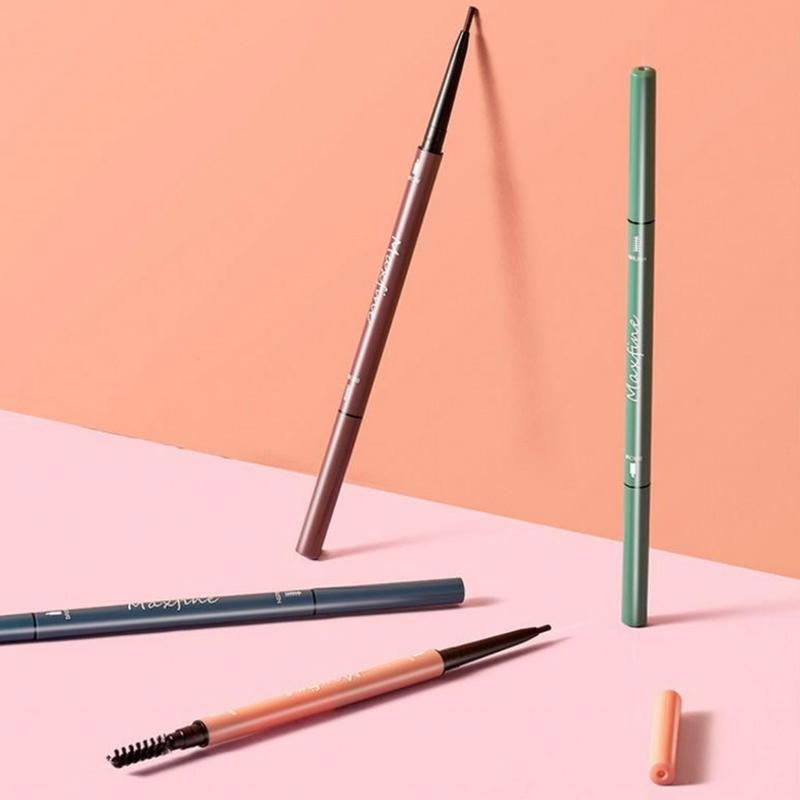 Product Introduction of Ultra-fine Round-headed Eyebrow Pencil Waterproof Sweatproof Double-headed Eyebrow Pencil Lasting No Smudging Eye Cosmetic 21