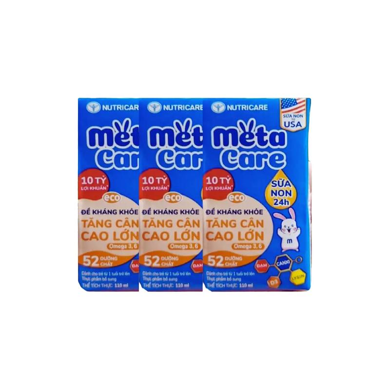 [Mẫu mới] Thùng 48h*110ml sữa pha sẵn Metacare eco nutricare chính hãng Milk 0