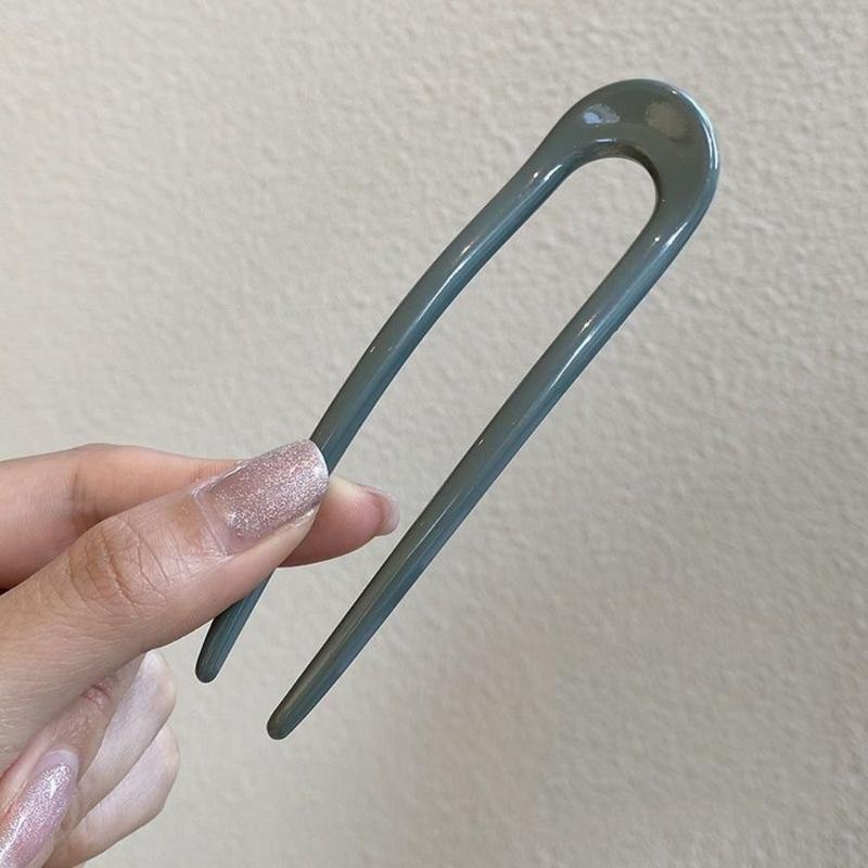 Kẹp Tóc Phong Cách Trung Quốc Mới, Chất Liệu PVC, Thiết Kế Hình Chữ U, Nhiều Màu, Dụng Cụ Hữu Ích Cho Kiểu Tóc Búi Tóc Phong Cách Trung Quốc, Dành Cho Nữ 6