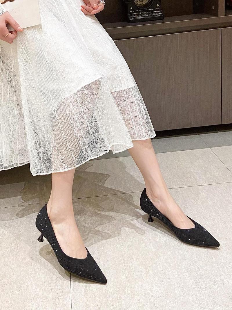 Product Introduction of Women's Pointed Toe Heels, Elegant Fashionable High Heels for Party, Daily Clothing Decor for Women & Girls, Footwear 5