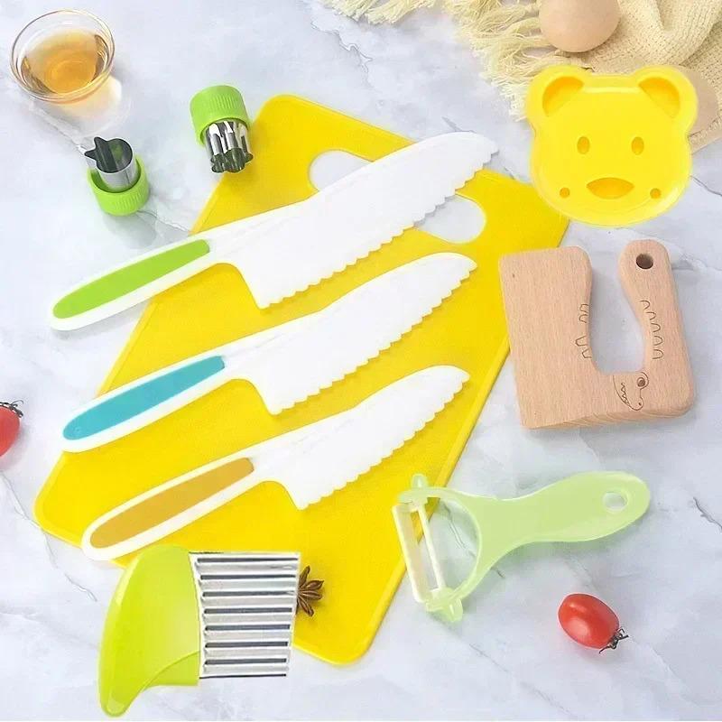 11/13/17pcs Kids Cooking Set – Montessori Real-Cooking Kitchen Tools & Safe Knives for Ages 2–8 2