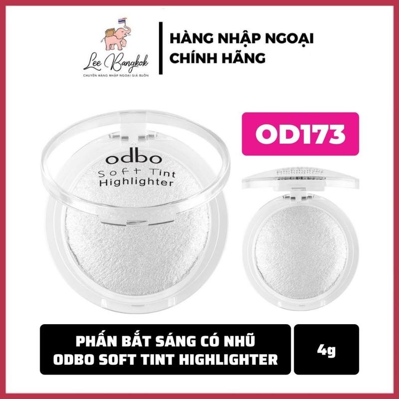 HÀNG CHUẨN Phấn Nhũ Bắt Sáng - Highlight Odbo Tròn OD173 Soft Tint Hightlighter Tạo Khối Chuẩn Makeup Thái Lan 4g LEEBANGKOK