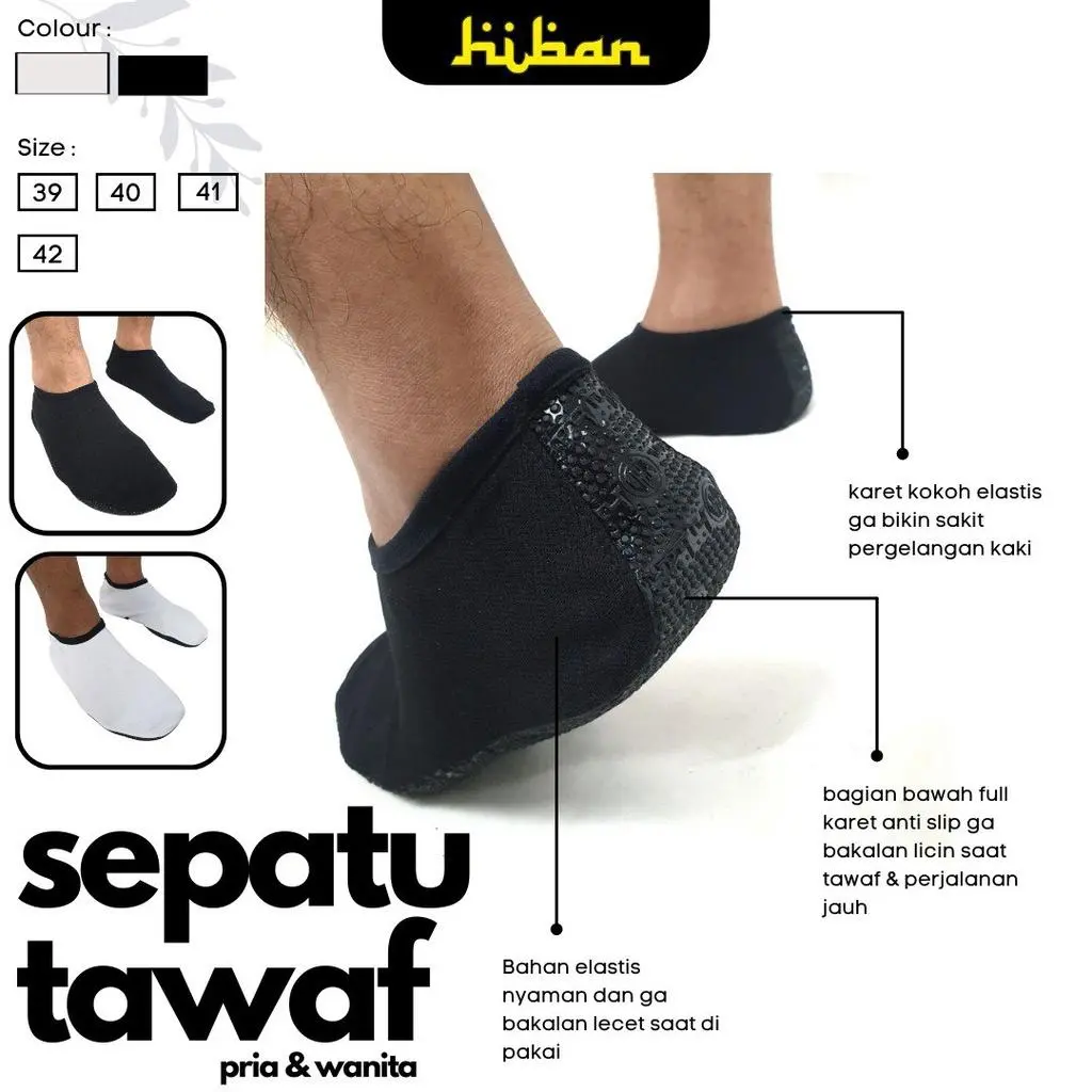 Sepatu Tawaf Anti Slip Premium untuk Pria dan Wanita - Cocok untuk Haji dan Umroh - Flat, Shoes