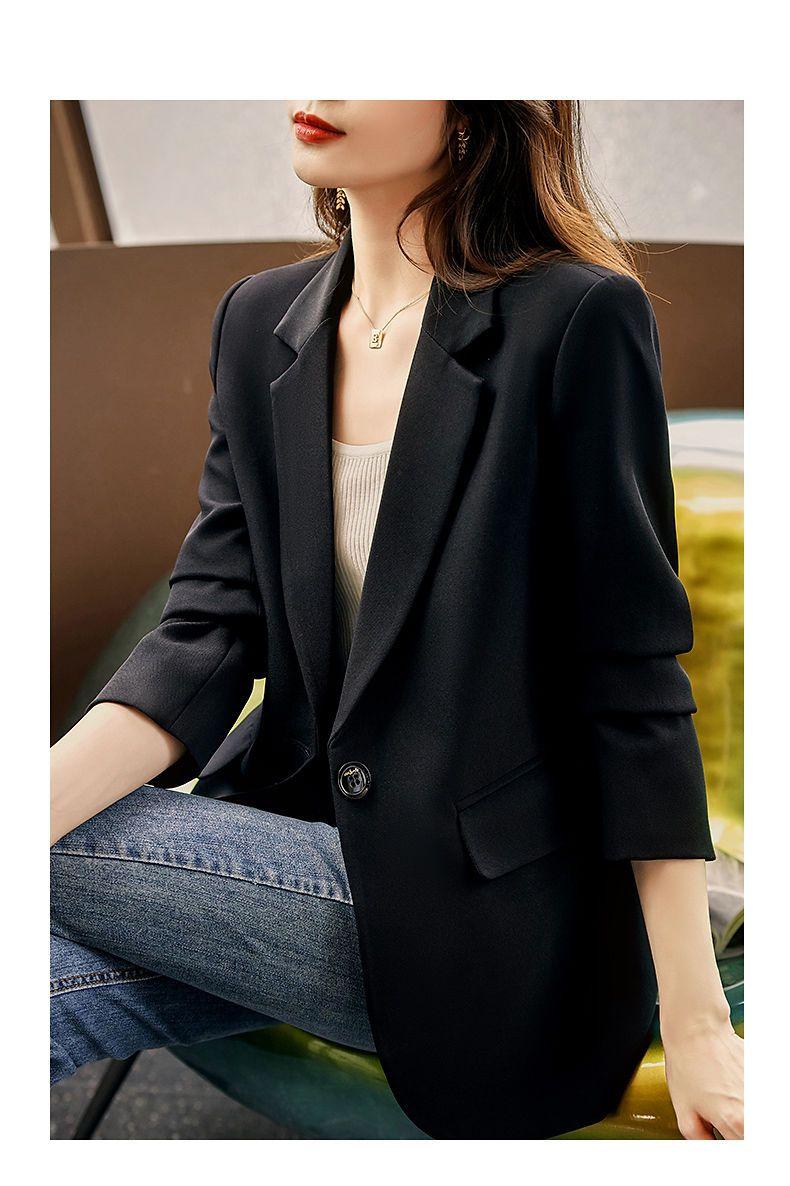 Product Introduction of Áo Khoác Vest, Dành Cho Nữ, Hàng Mới Về Mùa Xuân Năm 2024, Phong Cách Hàn Quốc, Dáng Ôm, Dễ Phối Đồ Dáng Rộng Vừa Vặn, Dài Tay, Áo Khoác Phong Cách Anh Quốc, Áo Khoác Nữ 16