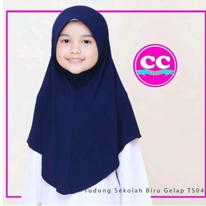 Tudung Full Scuba Blue Black/Hitam/Putih Saiz M (Polis, Peg