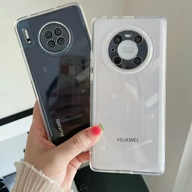 For Simple Transparent Suitable for Huawei Mate60pro Space Shell Honor 100 Thickened Phone Case Drop-Resistant Nova12