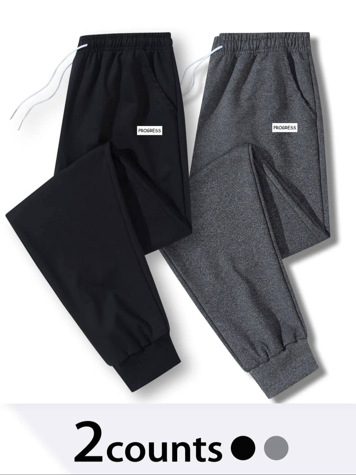 Men's Solid Color Letter Print Drawstring Waist Sweatpants, Loose Casual Comfy Breathable Pocket Jogger Pants for Daily Wear, Men's Trousers for All Seasons