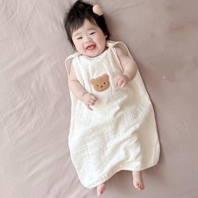 Túi ngủ xô Muslin mùa hè cho bé trai bé gái từ 3 tháng đến 2 tuổi