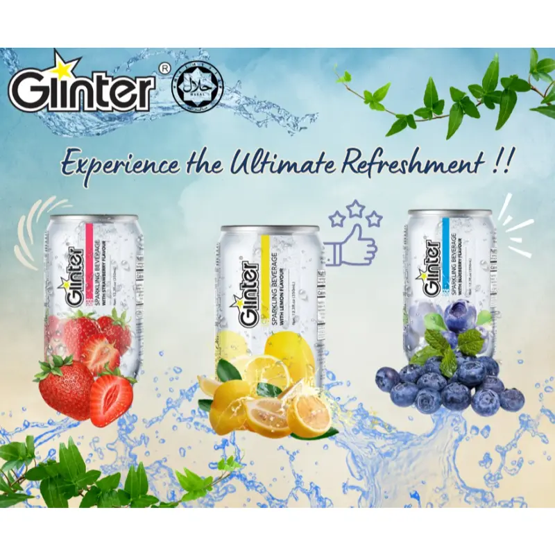 Glinter not OKF Sparkling Water Guava 350ml Minuman Pink Air Drink Soda 4