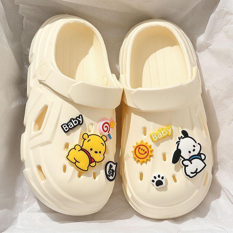 Sục Sandal, dép cross tự chọn sticker, dép nam, dép nữ, dép mềm, đi mưa chất caosu chống trơn trượt