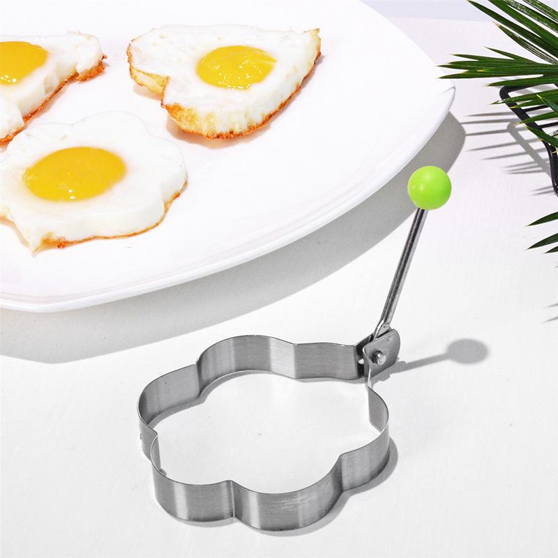 Product Introduction of 1pcs Stainless Steel Fried Egg Shaper Egg Mold DIY Breakfast Egg Pancake Rings Sandwich Kitchen Utensil Baking Tools Plum Shaped Rice and Vegetable Roll Mold 10