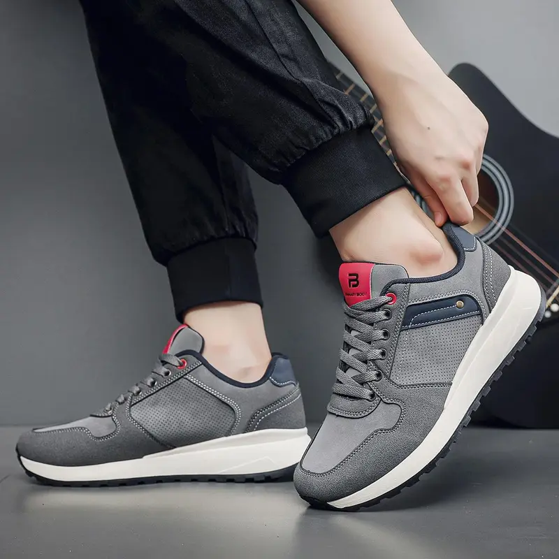 PANARYBODY Sepatu Pria Model Baru Warna Abu abu Sneakers Cowok Ringan Nyaman Sol Anti Slip QN8086 3