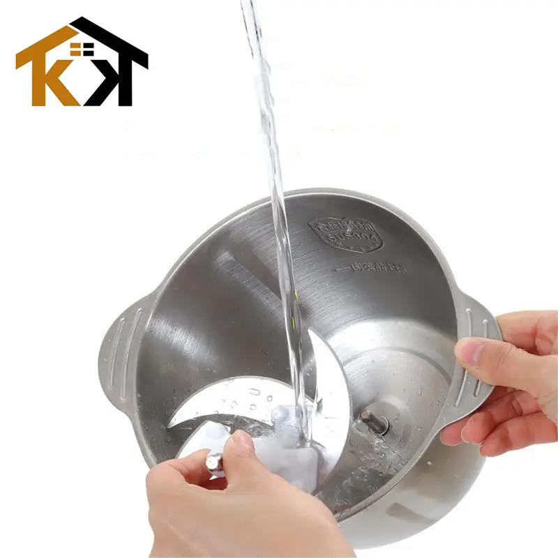 (KK) Wadah Pisau Blender Chopper 2L Mesin Penggiling Daging Stainless Steel 6