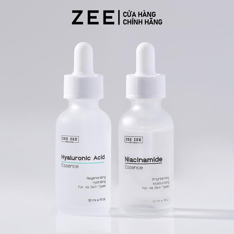 Bộ đôi tinh chất Niacinamide và Hyaluronic Acid cấp nước dưỡng sáng phù hợp tất cả các loại da ZEE ZEE Skincare