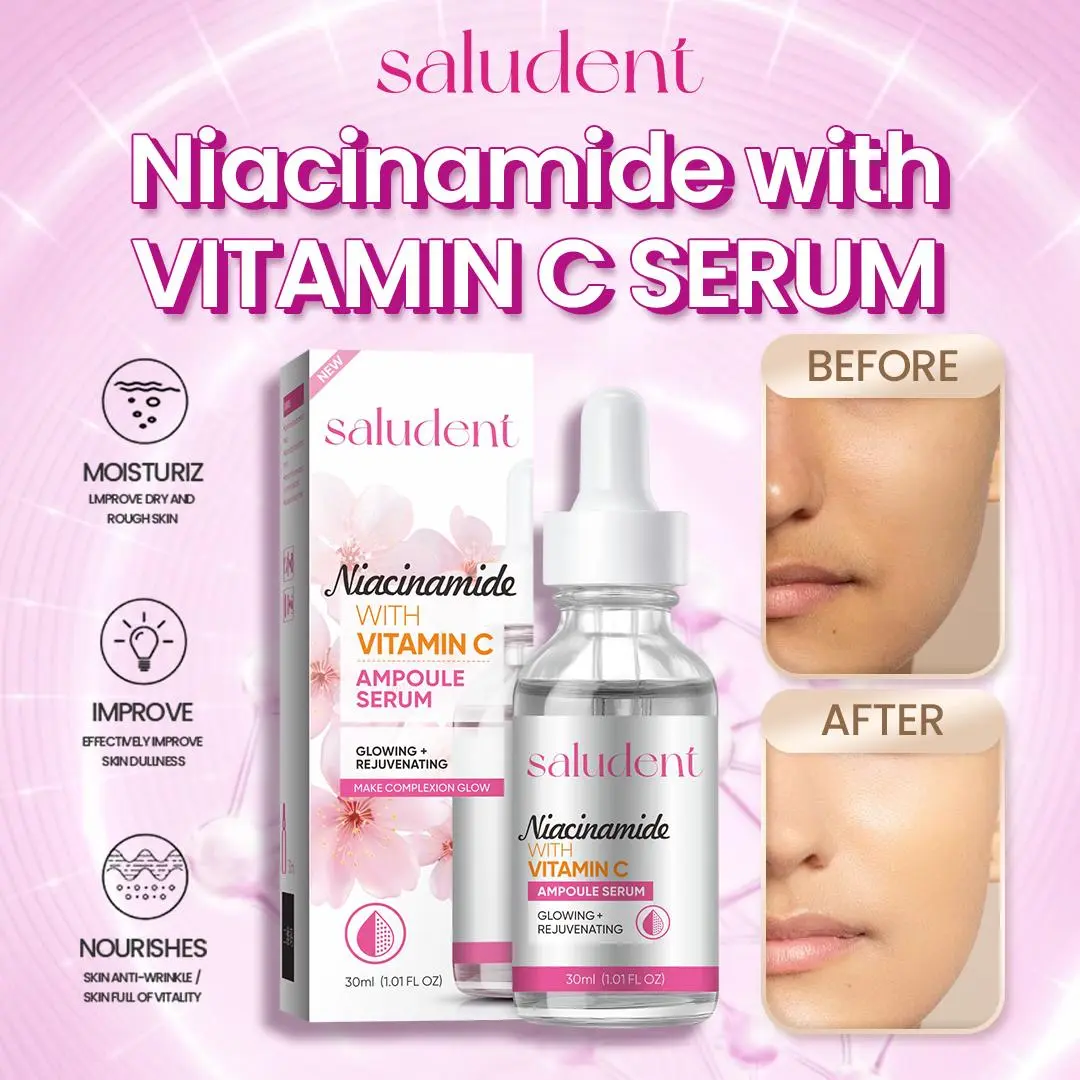Saludent Niacinamidex Vitamin C Serum Whitening Hyaluronic Acid Serum  Poreless Brighten Niacinamide Serum Skincare Smooth Glutathione Vitamin E  Serum brightening+anti-Oxidant Whitening Hyaluronic Acid Serum Poreless  Brighten Mahalia Endorsed