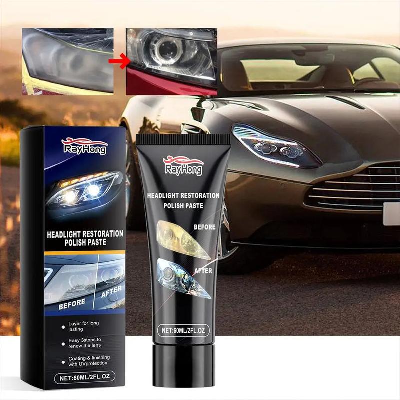 Product Introduction of Car Headlight Repair Paste Scratch Cleaning Increases Car Polishing Headlight Brightness Cleaning Accessories Wax Renovatio H5L6 16