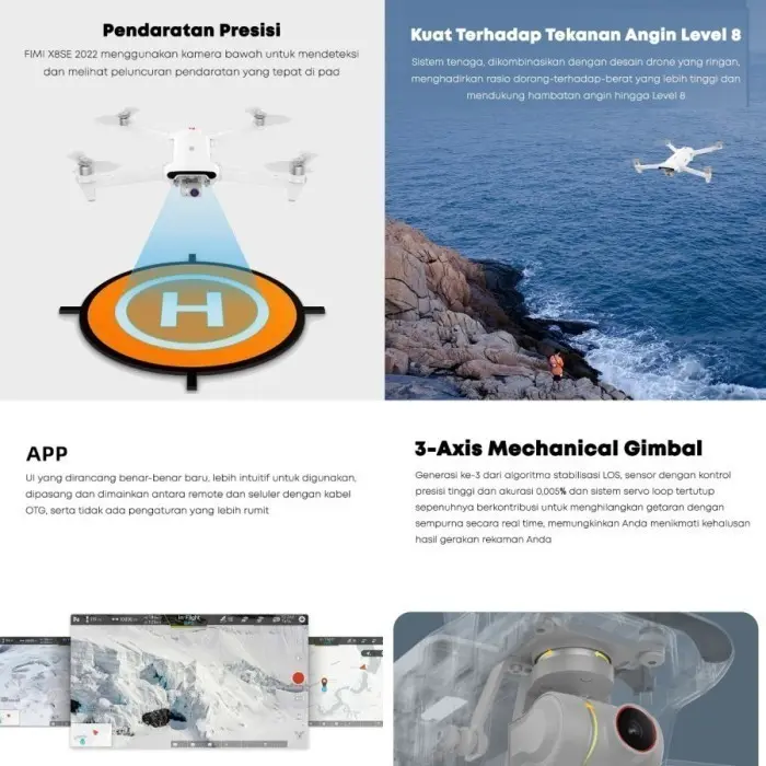 BIG PROMO! FIMI X8SE 2022 V2 DRONE RC 10KM 48MP 4K 3-Axis Gimbal Camera GPS X8 SE - X8SE V2 COMBO, STANDADR BOX 4