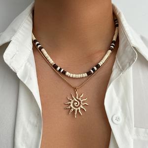 Kalung Manik, Gaya Percutian Pantai, Loket Matahari mewah, Gaya Hip-hop, Fesyen Peribadi, Kalung Lelaki