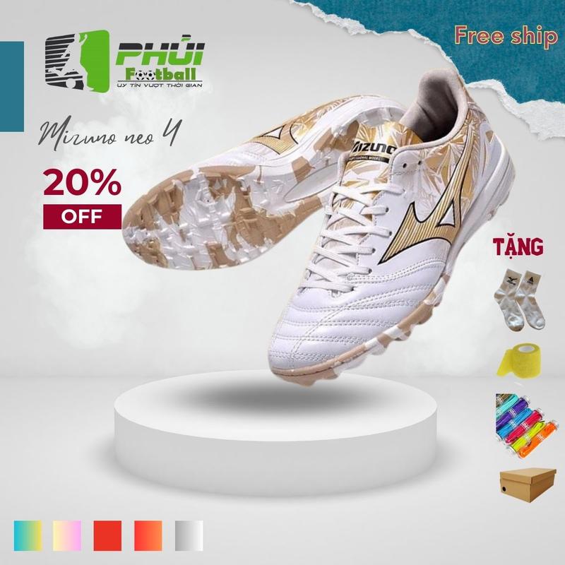 [Tặng thêm quà] Giày bóng đá Mizuno neo 4 IV AS TF - Sân cỏ nhân tạo, đã khâu đế Sneaker Sport Đá Banh